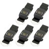 R190 1964-66 Impala, Chevelle, Nova; Standard Seat Belt Set; Front/Rear; Gold Starburst Decal; Black; 5-Piece Set - image 2