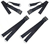 R190A 1964-66 Impala, Chevelle, Nova; Standard Seat Belt Set; Front/Rear; Gold Starburst Decal; Black; 4 Piece Set - image 1
