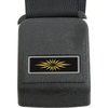 R190A 1964-66 Impala, Chevelle, Nova; Standard Seat Belt Set; Front/Rear; Gold Starburst Decal; Black; 4 Piece Set - image 3