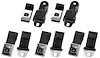 R195 1968-69 Camaro / Firebird, Retractable Seat Belt Set, Deluxe Interior, Black with Chrome Latches, 5-Piece Set - image 1