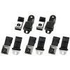 R195 1968-69 Camaro / Firebird, Retractable Seat Belt Set, Deluxe Interior, Black with Chrome Latches, 5-Piece Set - image 3