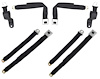 R195A 1968-69 Camaro / Firebird; Retractable Seat Belt Set; Deluxe Interior; Black with Chrome Latches; 4-Piece Set - image 1