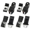R195A 1968-69 Camaro / Firebird; Retractable Seat Belt Set; Deluxe Interior; Black with Chrome Latches; 4-Piece Set - image 2