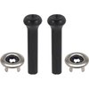 R2570 1970-72 GM; Door Lock Knob Kit; Plastic; Black Knobs; With Narrow Ferrules - image 2