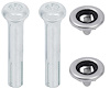 R2571 1970-72 GM; Door Lock Knob Kit; Plastic; Chrome Knobs; With Narrow Ferrules - image 1