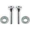 R2583 Door Lock Knob Kit for 1961-1964 Buick, Chevrolet, Oldsmobile, Pontiac Full Size [Plastic, Chrome Knobs, Clear Ferrules] - image 2