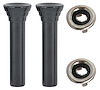 R2584 1965-66 GM Full Size; Door Lock Knob Kit; Plastic; Black Knobs; With Clear Ferrules - image 1
