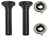 R2586 1967 GM Full Size; Door Lock Knob Kit; Plastic; Black Knobs; With Clear Ferrules - image 1