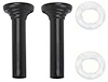 R2588 1967 Chevrolet/Pontiac; Door Lock Knob Kit; Plastic; Black Knobs; With Clear Ferrules - image 1