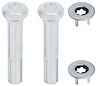 R2591 1973-88 GM, Door Lock Knob Kit, Plastic, Smooth Chrome Knobs, With Wide Ferrules - image 1