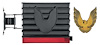 R278148 1979-81 Firebird/Trans Am Fuel Door Assembly with Bracket and Emblem; Smoke With Gold Bird - image 1