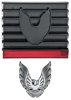 R278150 1979-81 Firebird, Trans Am; Fuel Door Cover; with in.Bird in. Emblem; Smoke Lens with Silver Bird - image 2