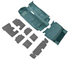 R2946 1982 F-Body; Carpet And Underlay Set; Passenger And Hatch Area Cut Pile; Silver Green/Jade - image 1