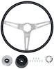 R301171 1967-72 GM; Comfort Grip Cushioned Steering Wheel Kit; 3-Spoke; Silver Spokes; Black Grip; 15 in. - image 1