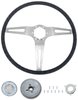 R301171 1967-72 GM; Comfort Grip Cushioned Steering Wheel Kit; 3-Spoke; Silver Spokes; Black Grip; 15 in. - image 2