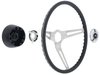 R301171 1967-72 GM; Comfort Grip Cushioned Steering Wheel Kit; 3-Spoke; Silver Spokes; Black Grip; 15 in. - image 3