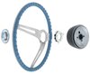 R301172 1969-72 GM; Comfort Grip Cushioned Steering Wheel Kit; 3-Spoke; Silver Spokes; Blue Grip - image 4
