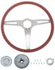 R301173 1969-72 GM; Comfort Grip Cushioned Steering Wheel Kit; 3-Spoke; Silver Spokes; Red Grip - image 2