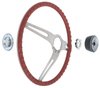 R301173 1969-72 GM; Comfort Grip Cushioned Steering Wheel Kit; 3-Spoke; Silver Spokes; Red Grip - image 4