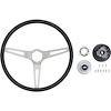 R301181 1973-91 Chevrolet/GMC; Comfort Grip Cushioned Steering Wheel Kit; 3-Spoke; Silver Spokes; Black Grip - image 1
