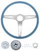 R301182 1973-91 Chevrolet, GMC; Comfort Grip Cushioned Steering Wheel Kit; 3-Spoke; Silver Spokes; Blue Grip - image 2