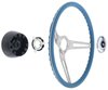 R301182 1973-91 Chevrolet, GMC; Comfort Grip Cushioned Steering Wheel Kit; 3-Spoke; Silver Spokes; Blue Grip - image 3