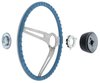 R301182 1973-91 Chevrolet, GMC; Comfort Grip Cushioned Steering Wheel Kit; 3-Spoke; Silver Spokes; Blue Grip - image 4
