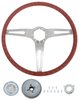 R301183 1973-91 Chevrolet, GMC; Comfort Grip Cushioned Steering Wheel Kit; 3-Spoke; Silver Spokes; Red Grip - image 2