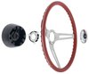 R301183 1973-91 Chevrolet, GMC; Comfort Grip Cushioned Steering Wheel Kit; 3-Spoke; Silver Spokes; Red Grip - image 3