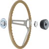 R301184 1973-91 Chevrolet GMC; Comfort Grip Cushioned Steering Wheel Kit; 3-Spoke; Silver Spokes; Saddle - image 4