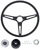 R301191 1969-72 GM; Comfort Grip Cushioned Steering Wheel Kit; 3-Spoke; Black Spokes; Black Grip - image 1