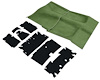 R3348M 1974-75 Camaro, Firebird Molded Carpet and Underlay Set; Willow Green; with Manual Transmission - image 1