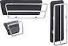 R5004 Pedal Pad Kit 1967-77 GM; Auto Trans; 6-Piece Kit - image 1