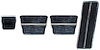 R5008 Pedal Pad Kit Manual Transmission-1969-74 GM; Without Disc Brakes Emblem-8 Piece - image 1