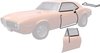 R5101 Coupe Weatherstrip Kit 1968-69 Chevrolet Camaro/Pontiac Firebird; With Reproduction Style Window Felts; Flat Chrome Bead - image 3