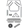 R5112 Convertible Weatherstrip Kit 1967 Camaro/Firebird with OEM Style Felts (Round Chrome Bead) - image 2