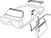 R5113 Convertible Standard Interior Weatherstrip Kit 1968-69 Camaro/Firebird with OEM Style Felts - image 1