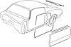 R5116 Weatherstrip Kit with OEM Style Windowfelts 1968-69 Camaro/Firebird Coupe with Deluxe Interior - image 1