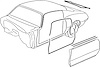 R5127 1970-81 Firebird/Trans AM, For Cars w/ Special Molding, Weatherstrip Kit, OE Style Black Bead - image 1