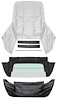 R513010 1967-69 Camaro/Firebird; Convertible Top Kit; Folding Glass Rear Window; White Top; Black Well Liner - image 1