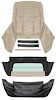 R513028 1967-69 Camaro/Firebird; Convertible Top Kit; Folding Glass Rear Window; Beige Top; Black Well Liner - image 1