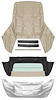 R513128 1967-69 Camaro/Firebird; Convertible Top Kit; Folding Glass Rear Window; Beige Top; White Well Liner - image 1