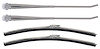 R865 Windshield Wiper Arm And Blade Set; 14" Stainless Steel Arms; 15" Trico Style Blades - image 1