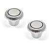 RD1904T 1970-72 Oldsmobile Cutlass Supreme, Cutlass, 442; Radio Knob; Chrome W/Black Accents - image 1