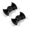 RD2307T 1968 Oldsmobile Cutlass, 442, F85; Outer Radio Knobs; Black with Chrome Stripe - image 2