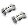 RD2308T 1968 Oldsmobile Cutlass, 442, F85; Outer Radio Knobs; Chrome with Black Stripe - image 1