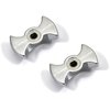RD2308T 1968 Oldsmobile Cutlass, 442, F85; Outer Radio Knobs; Chrome with Black Stripe - image 2