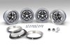 RDK403B Rally II Wheel Kit With Black Center Caps 15" X 7", Complete Set - image 2