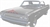 "Dodge" Letter Emblem Set 1965-1966 Dodge Coronet/Dart/Polara - image 3