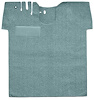 T1169406 1955-59 Chevy/GMC Truck; Carpet Kit; Full Floor; w/ Holes; Flat Floor; Cut & Sewn; Loop; Aqua - image 1